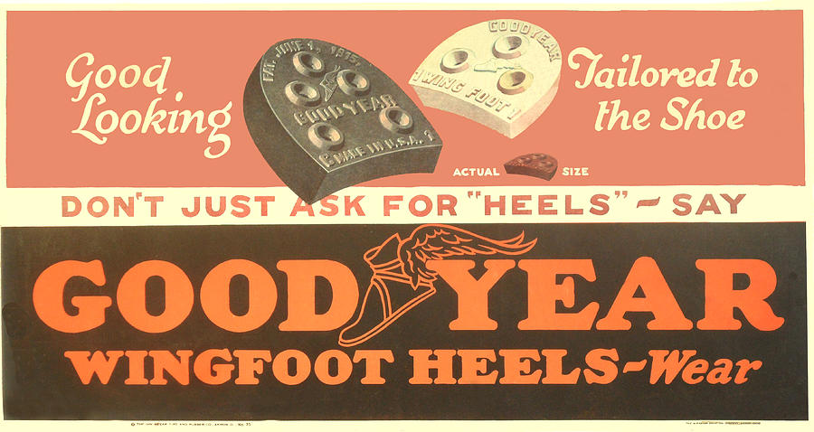Goodyear Wingfoot Vintage Tin Sign