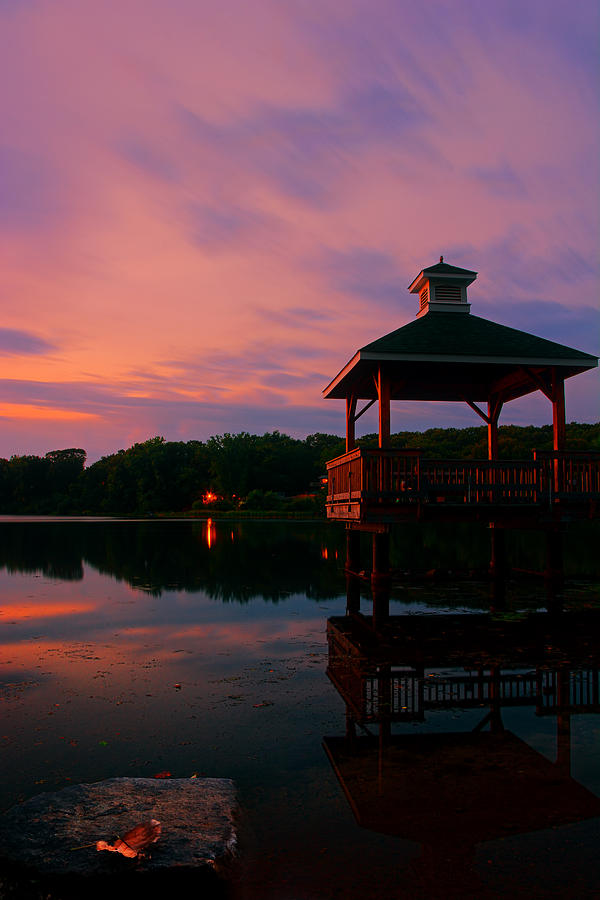 Gorton Pond Sunset Warwick Rhode Island #1 Photograph by Lourry Legarde