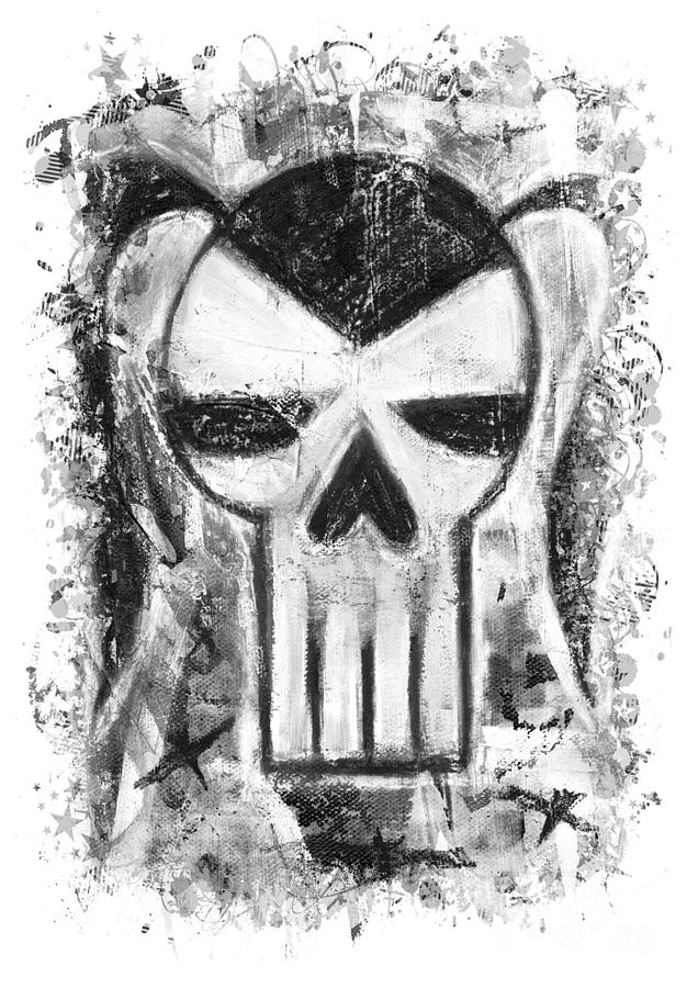 Gothic Vamp Skull #1 Mixed Media by Roseanne Jones