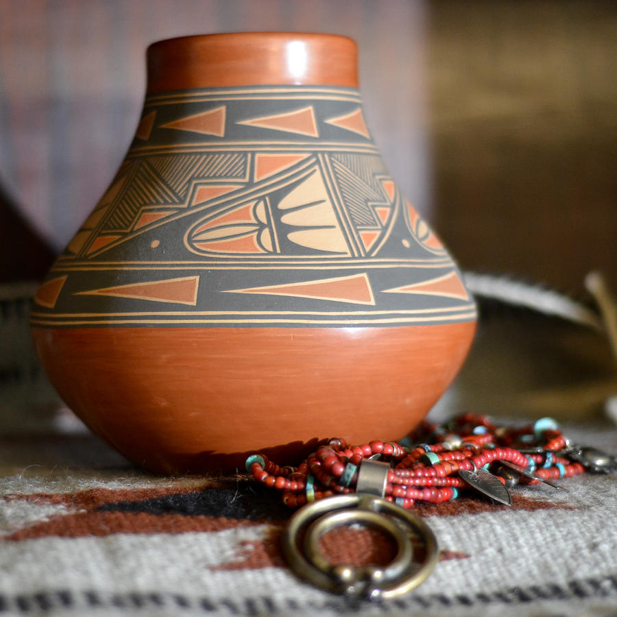 Santa Fe Photograph - Graceful Pottery #1 by Mary Zeman
