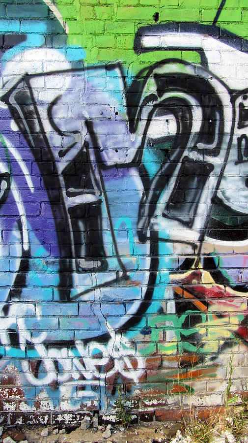Graffiti Close Up 1 #1 Photograph by Anita Burgermeister