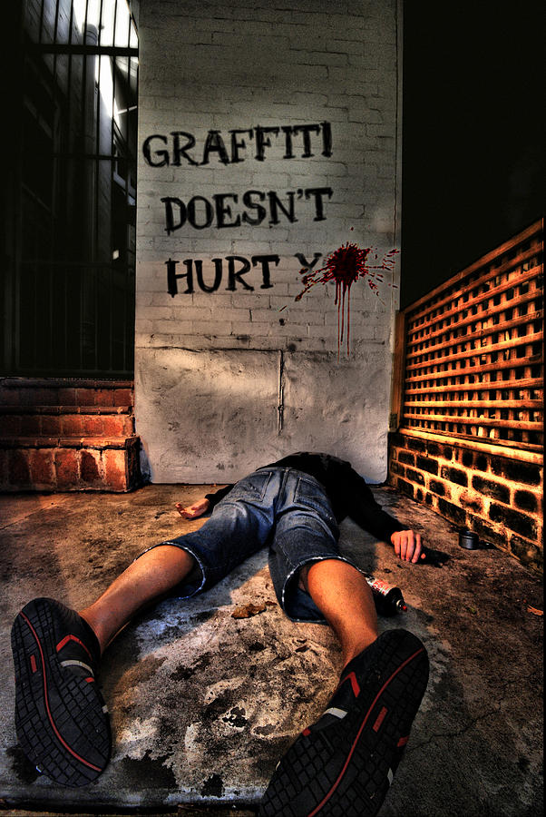 Graffiti doesnt hurt you #1 Photograph by Andrei SKY