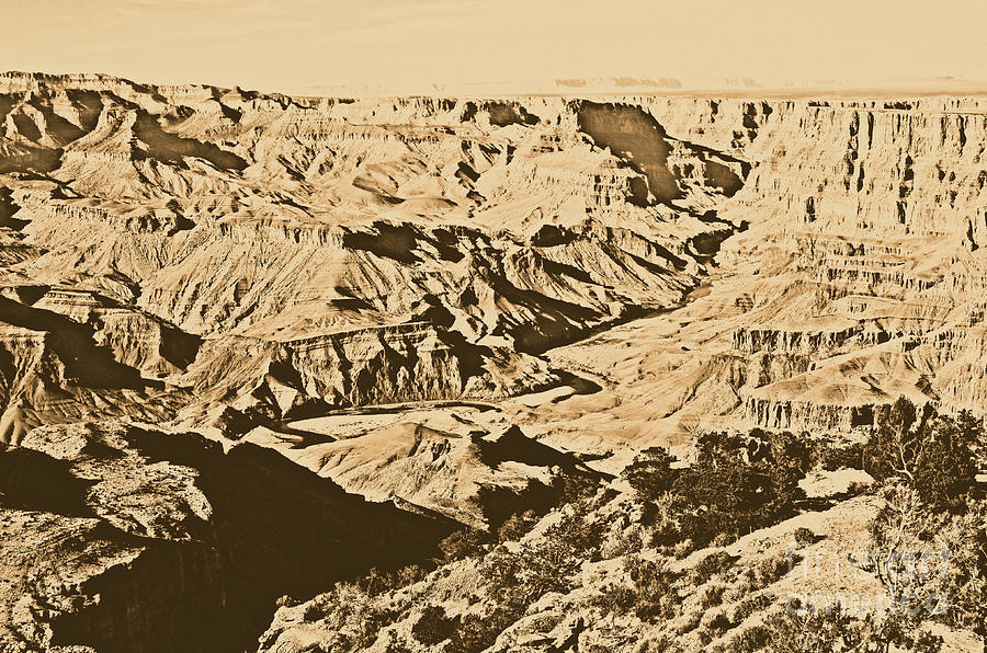Grand Canyon Eastern Sunset View Rustic #1 Digital Art by Shawn OBrien