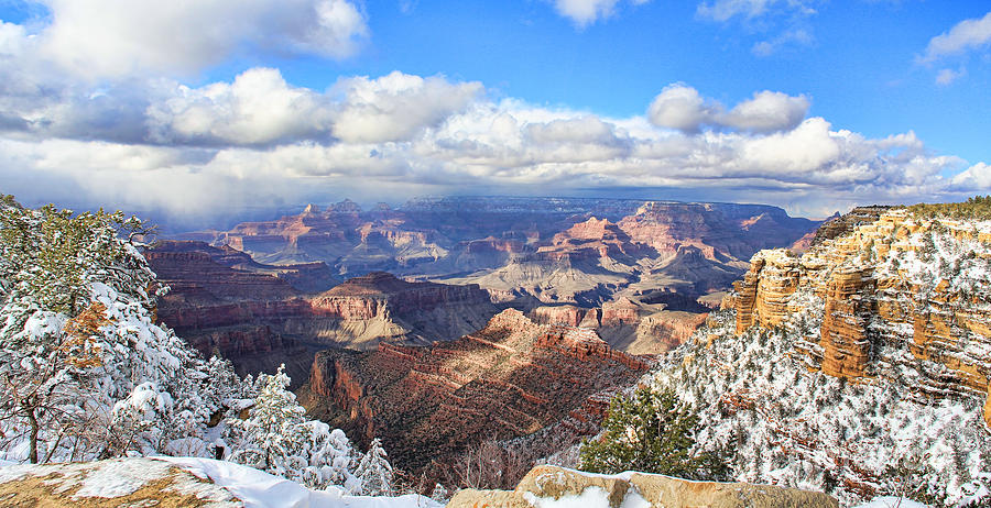 Grand Canyon Snow Squall #1 Photograph by Jack Schultz