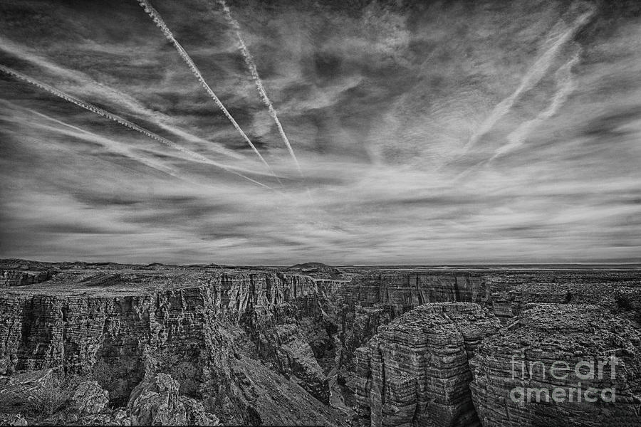 Grand Canyon South Rim-Black and White #1 Photograph by Douglas Barnard