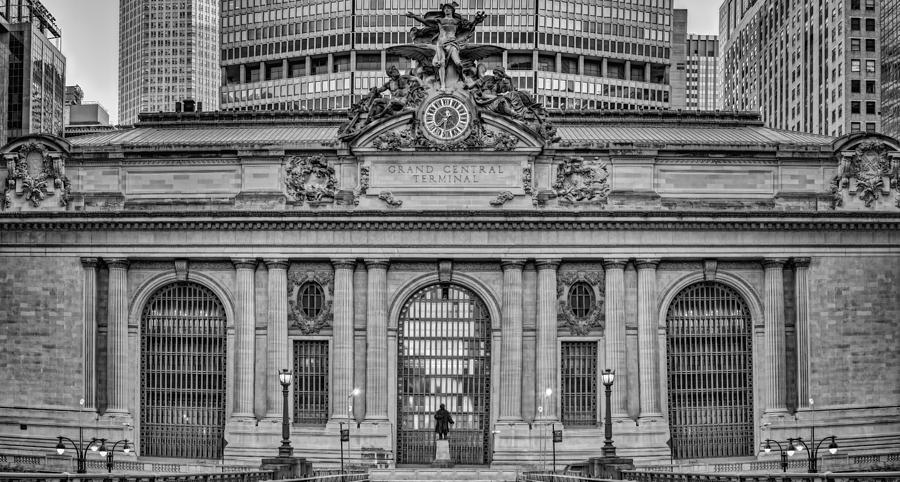 Grand Central Terminal Facade BW #2 Photograph by Susan Candelario