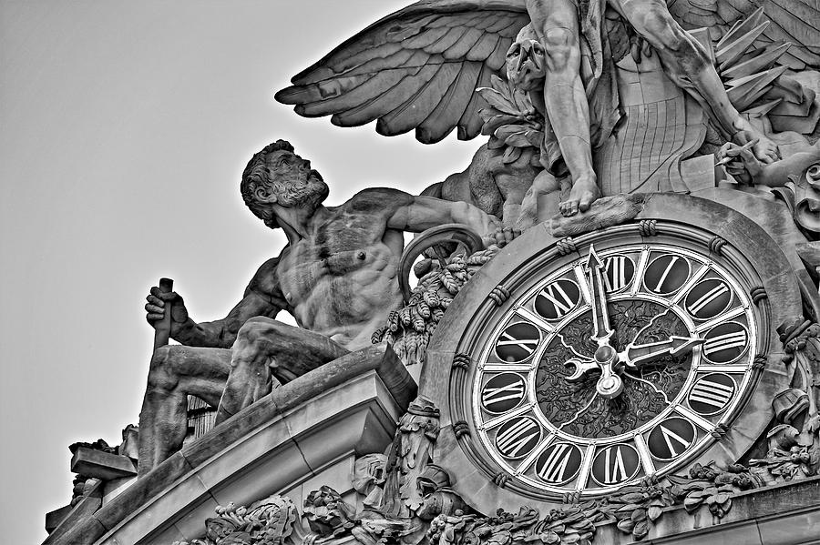 New York City Photograph - Grand Central Terminal Tiffany Clock #1 by Susan Candelario