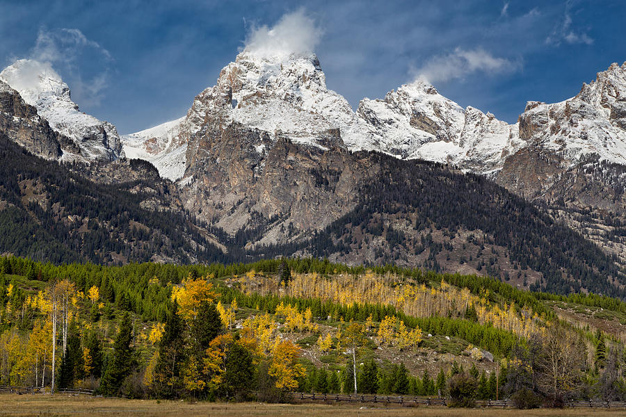 Grand Tetons in Autumn #1 Photograph by Kathleen Bishop