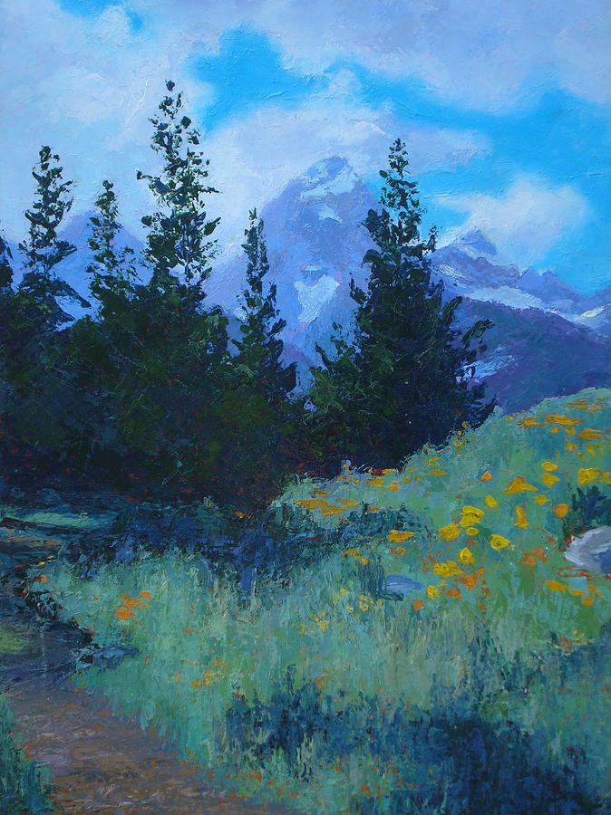 Grand Tetons #1 Painting by Susan Woodward