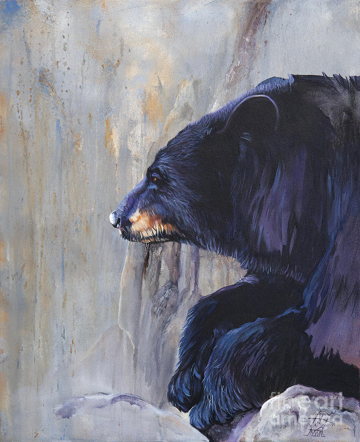 Bear Painting - Grandfather Bear by J W Baker