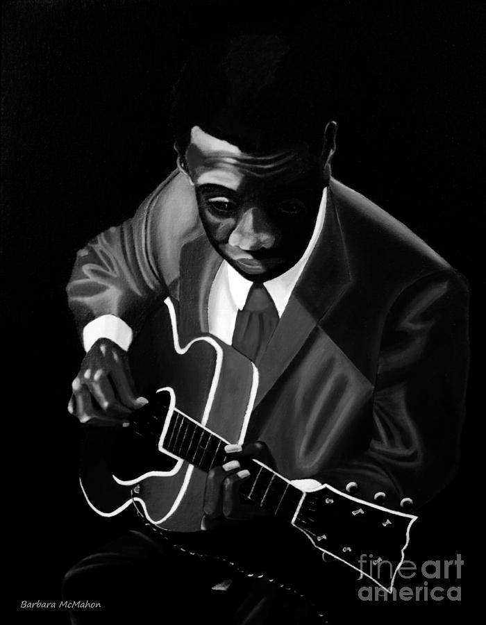 Jazz Painting - Grant Green #1 by Barbara McMahon