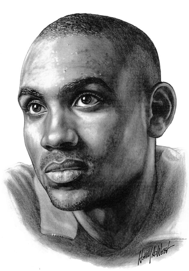 Grant Hill Drawing - Grant Hill #1 by Harry West
