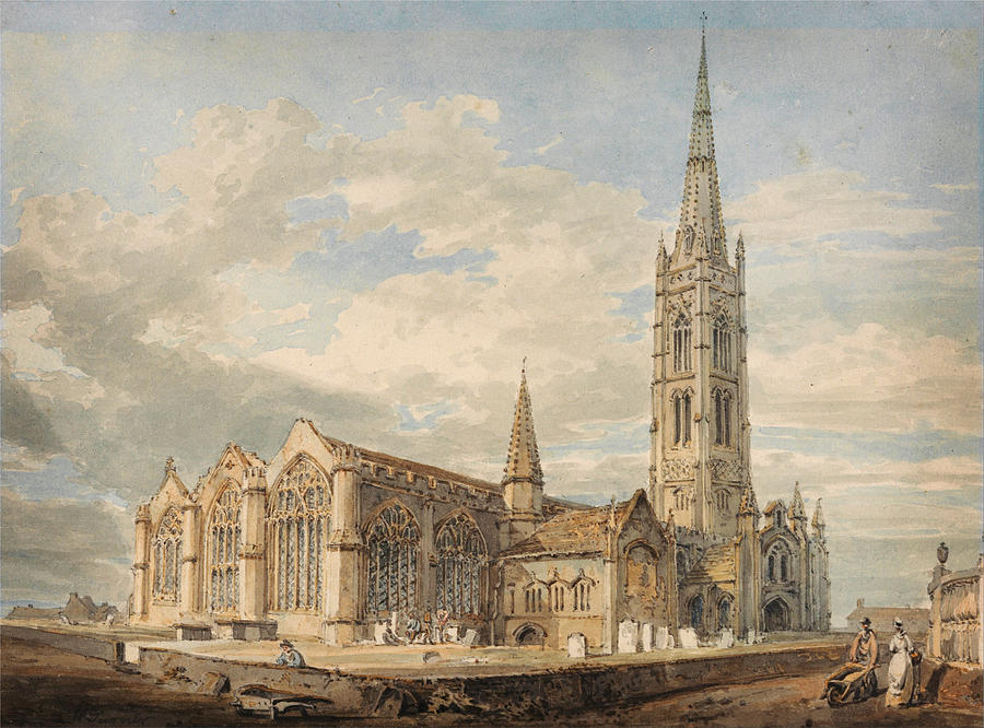 Grantham Church Painting by Celestial Images