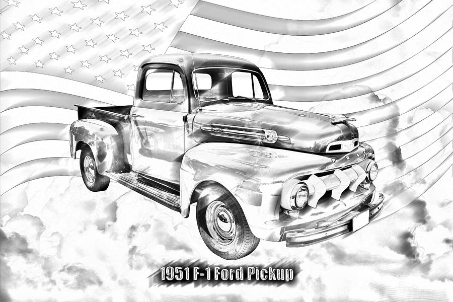 Green 1951 Ford F-1 Pickup Truck  #2 Photograph by Keith Webber Jr