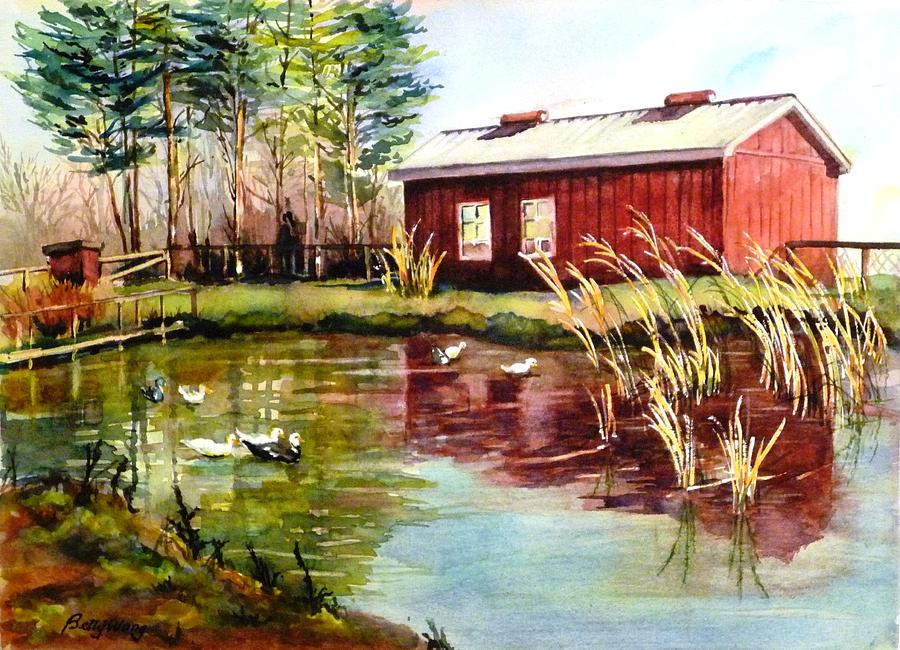 Green Acre Farm Painting by Betty M M Wong
