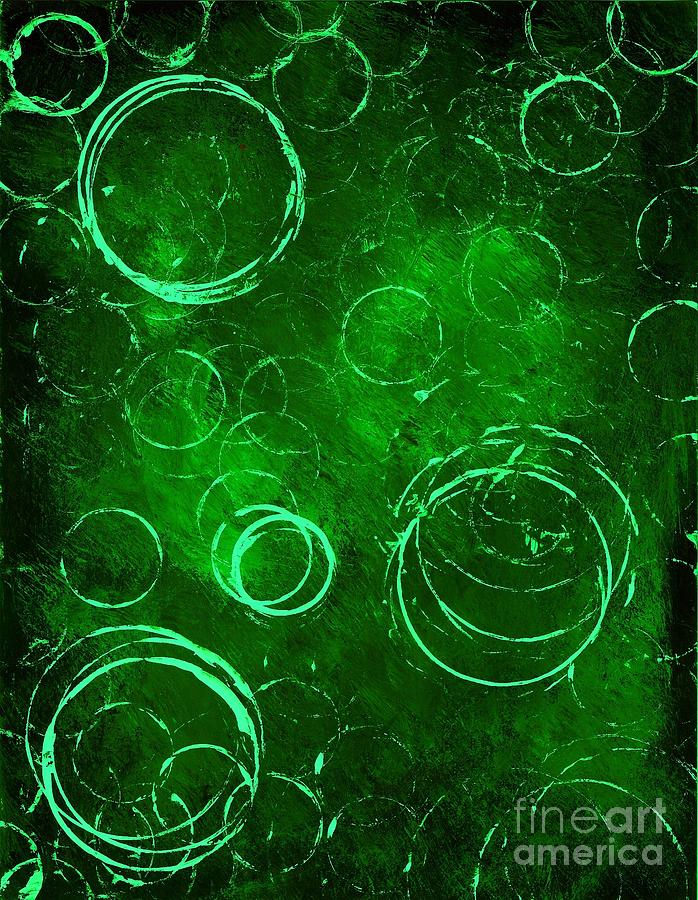 Green Bubbles Painting
