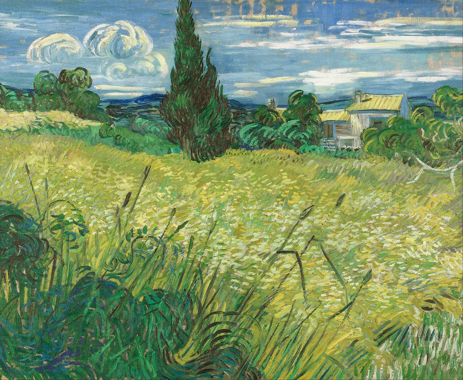 Green Field Painting by Vincent Van Gogh