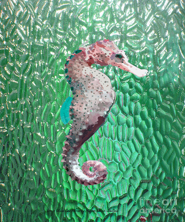 Green Glass Sea Horse #1 Digital Art by Megan Dirsa-DuBois