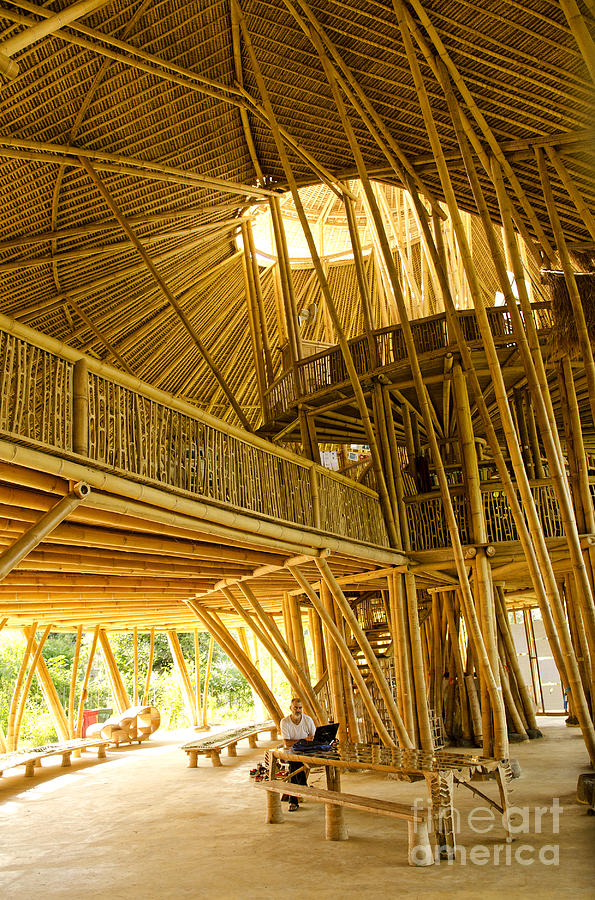 Green School Interior In Bali Indonesia Photograph by JM Travel ...