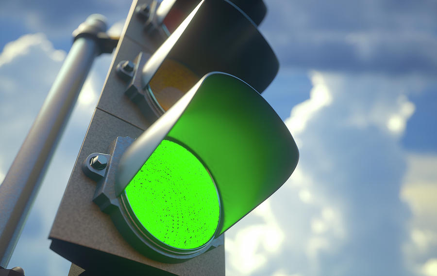 Green Traffic Light #1 Photograph by Ktsdesign/science Photo Library