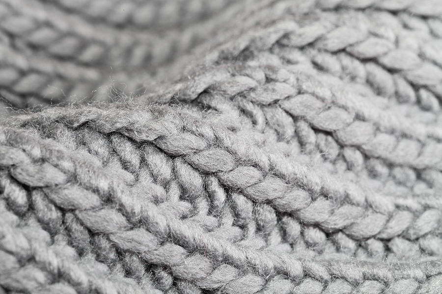 Clothing Photograph - Grey wool #1 by Tom Gowanlock