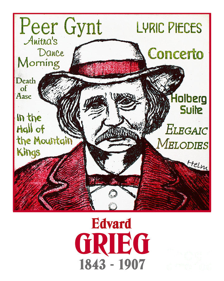 Grieg #1 Drawing by Paul Helm
