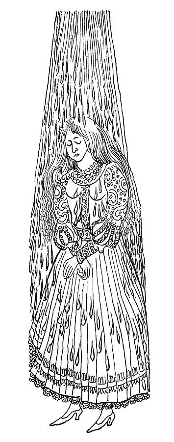 Grimm Mother Holle #1 Drawing by Granger