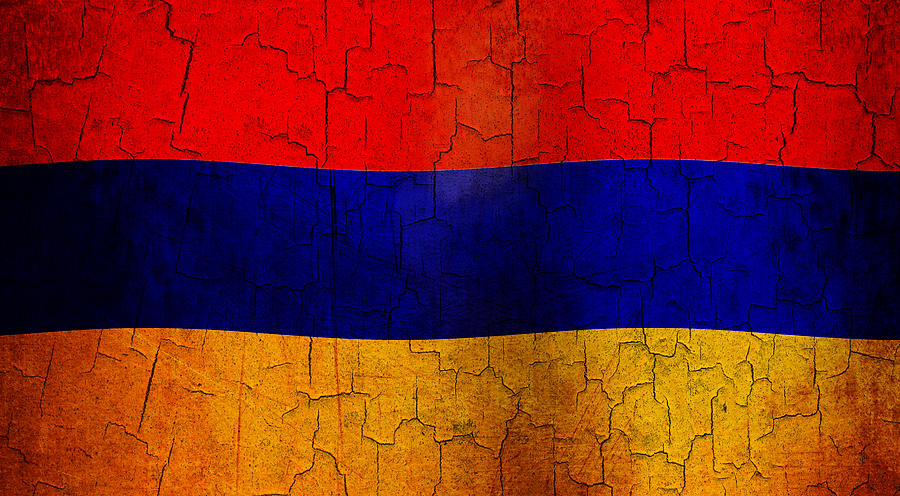 Grunge Armenia flag  #1 Digital Art by Steve Ball