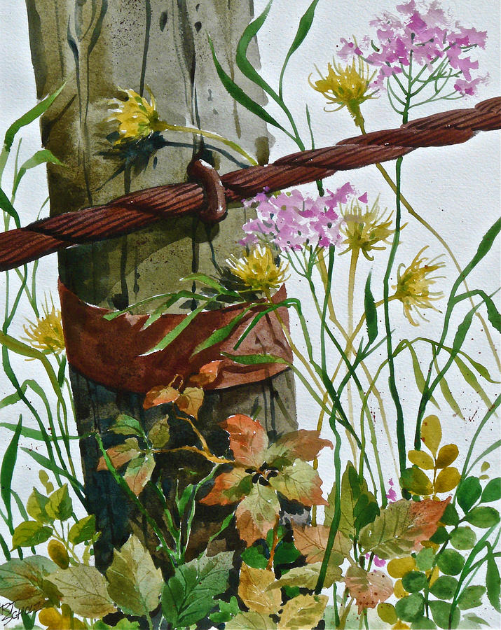 Guardrail Garden Painting by Art Scholz