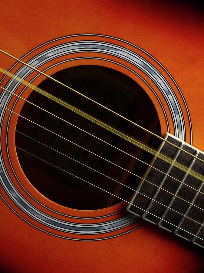 Music Photograph - Guitar Strings At Rest And Vibrating #1 by Science Photo Library
