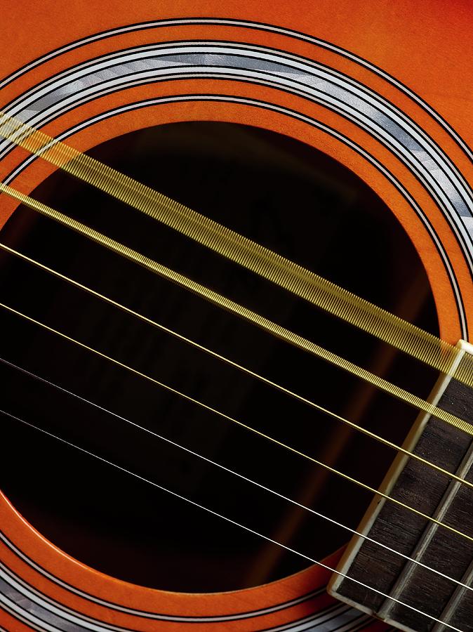 Music Photograph - Guitar Strings Vibrating #1 by Science Photo Library