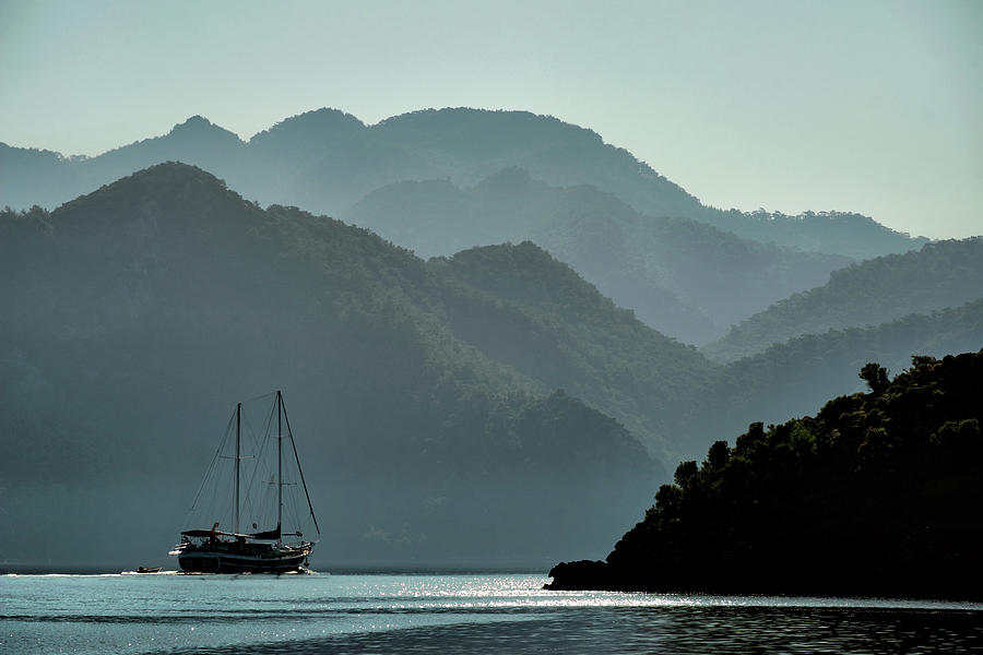 Gulet In The Hisaronu Bay #1 Photograph by Izzet Keribar