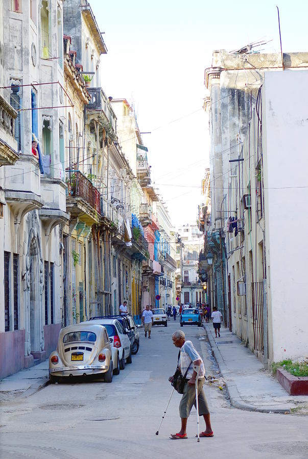 Car Photograph - Habana Street #1 by Valentino Visentini