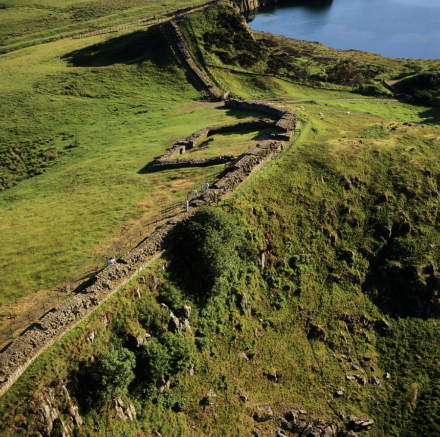 Hadrian's Wall And Cawfields Milecastle Photograph by Skyscan/science ...