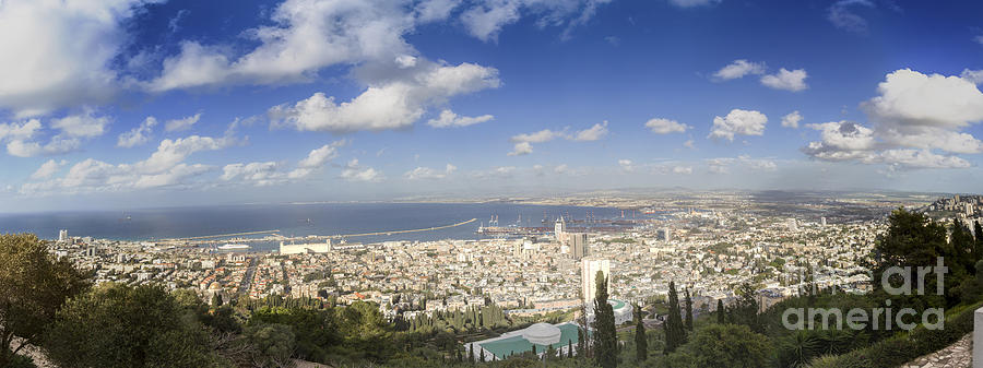 Haifa Bay panorama #1 Photograph by Nir Ben-Yosef