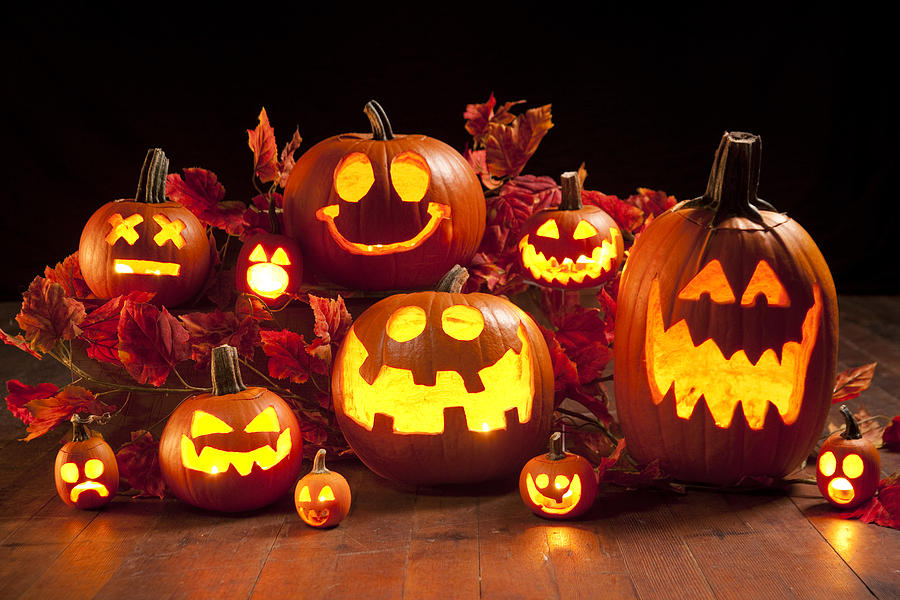 Halloween Jack-o-Lantern Pumpkins #1 Photograph by NWphotoguy