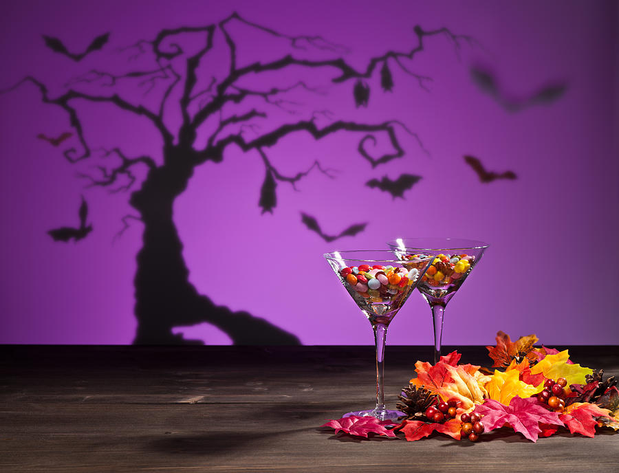 Halloween Landscape With Sweets Photograph