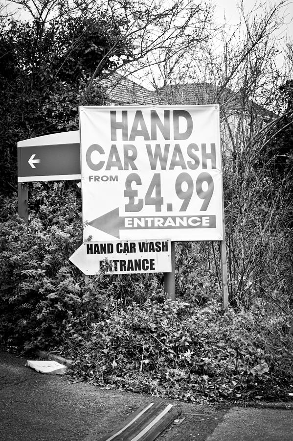 Tree Photograph - Hand car wash #1 by Tom Gowanlock