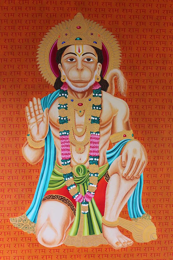 Hanumanji #1 Painting by Jennifer Mazzucco