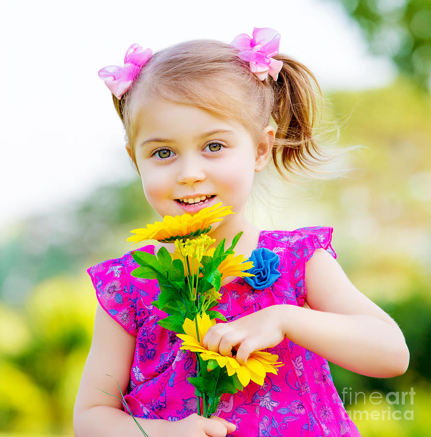 Happy Baby Girl Photograph By Anna Om - Fine Art America