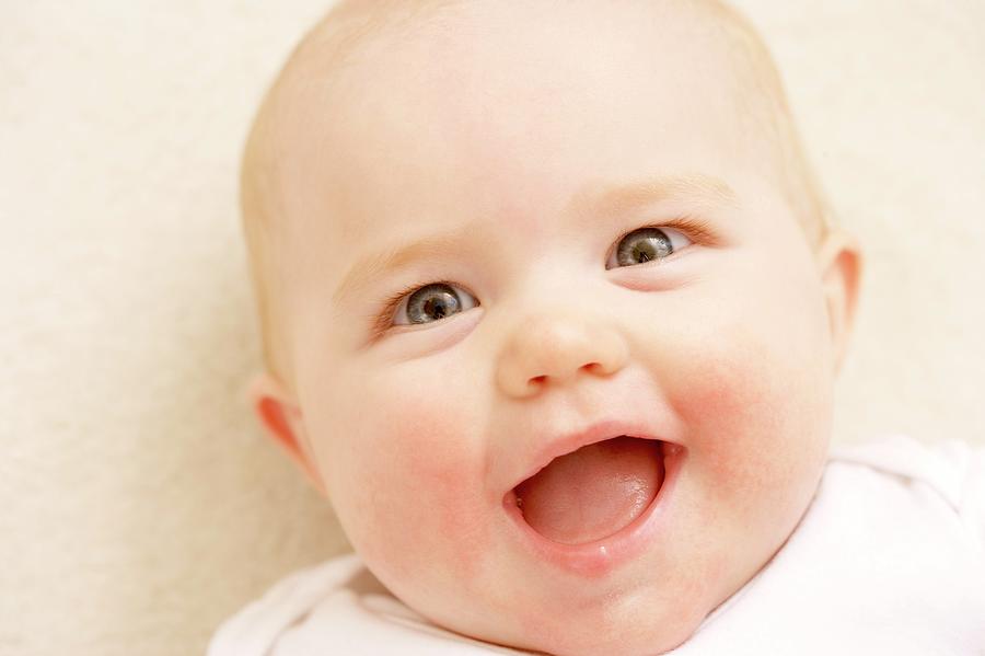 Happy Baby Girl #1 by Ruth Jenkinson/science Photo Library