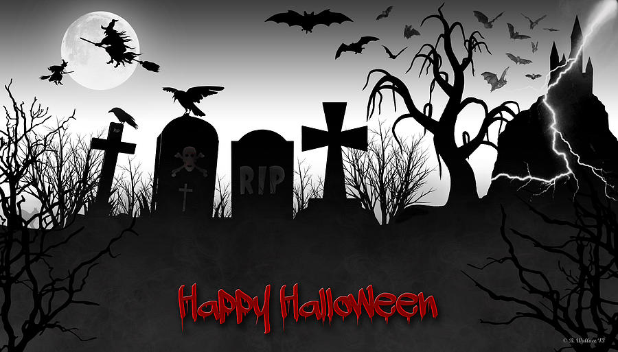 Happy Halloween A Grave Mistake Digital Art by Brian Wallace