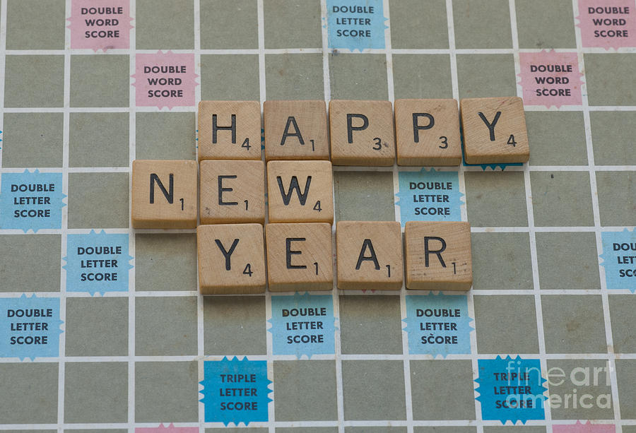 Scrabble Photograph - Happy New Year #1 by Juli Scalzi