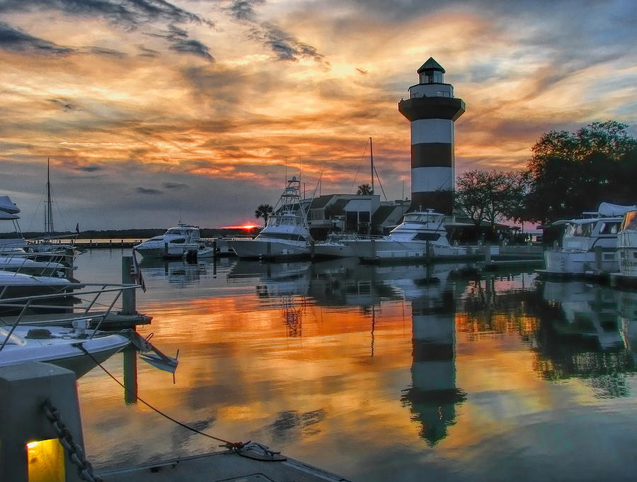 Nature Photograph - Harbour Town Sunset by Dale Kauzlaric