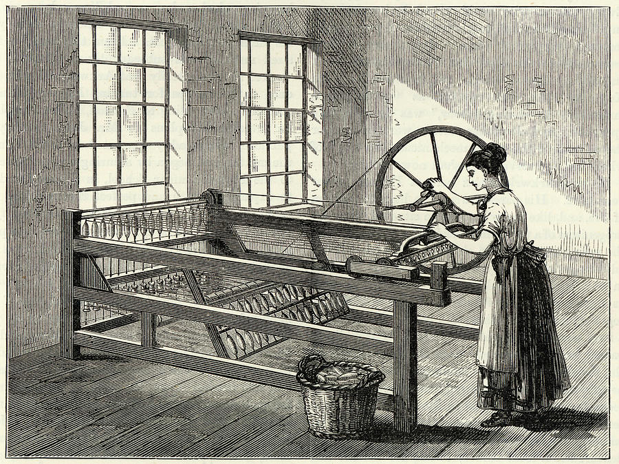 Hargreaves' Spinning Jenny James Drawing by Mary Evans Picture Library