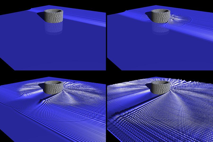 Harmonic wave scattering, simulation Photograph by Science Photo ...