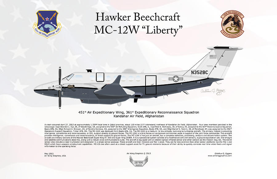 Hawker Beechcraft MC-12W Liberty #10 Digital Art by Arthur Eggers