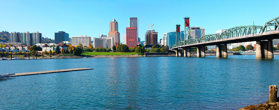 Architecture Photograph - Hawthorne Bridge Across The Willamette #1 by Panoramic Images