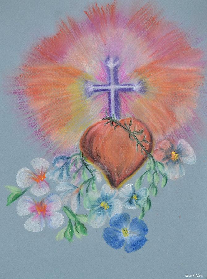 He Is Risen #1 Pastel by Maria Urso