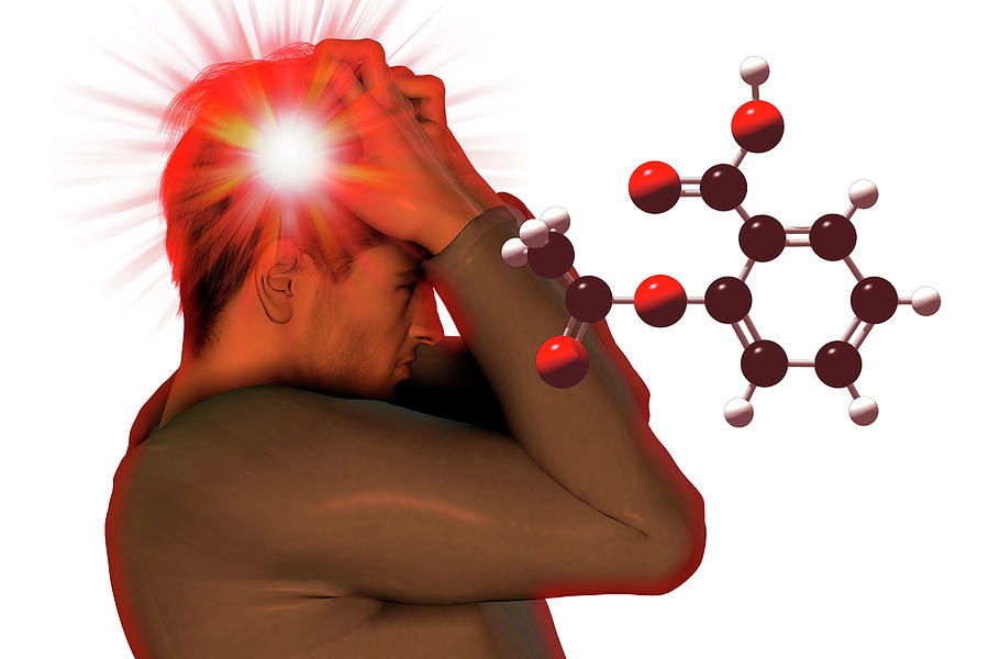 Headache And Aspirin Molecule Photograph by Carol & Mike Werner Pixels